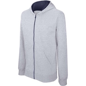 Kariban cipz�ros gyerek pul�ver, Oxford Grey/Navy