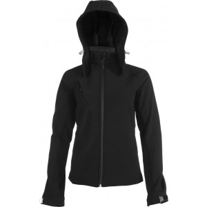 Kariban n�i kapucnis softshell dzseki, Black