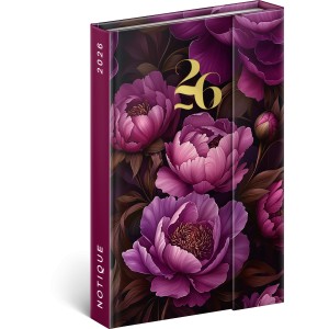 M�gnessel z�r�d� agenda Purple Flowers 2026, 11 x 16 cm